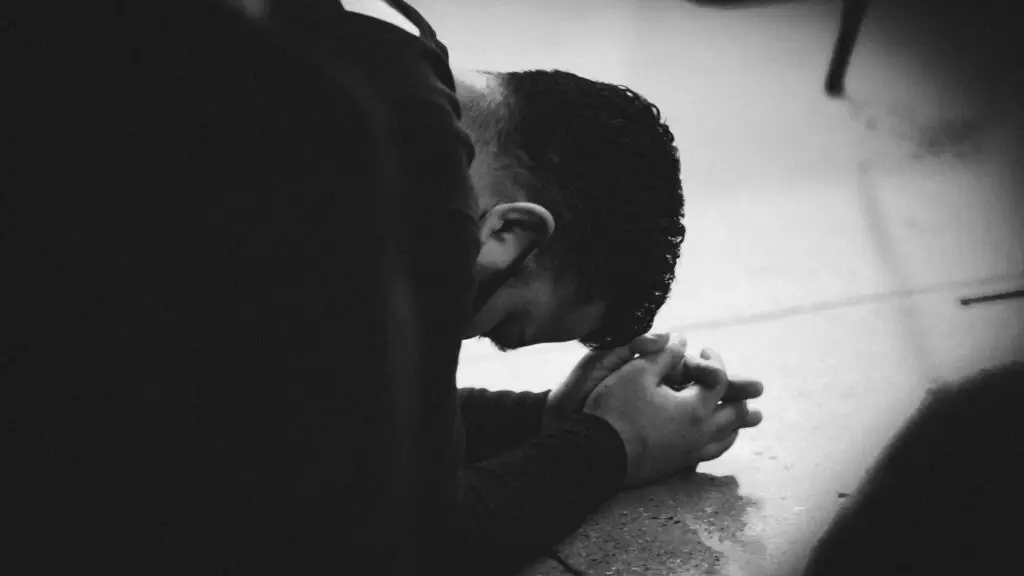 man praying