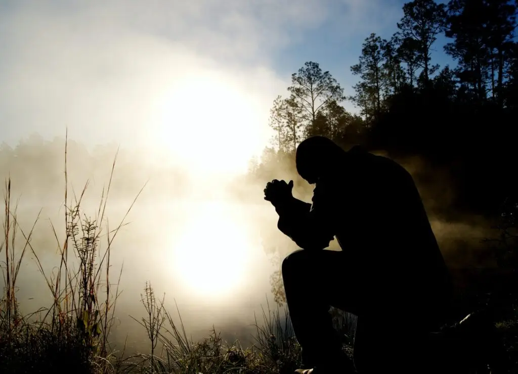 man praying
