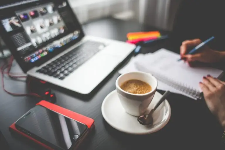 coffee and laptop