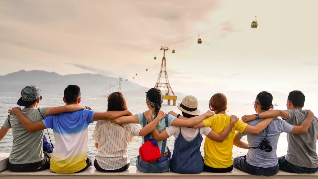 students on a pier