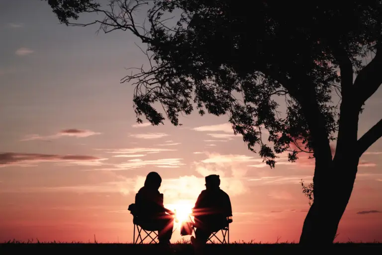 two people under a tree