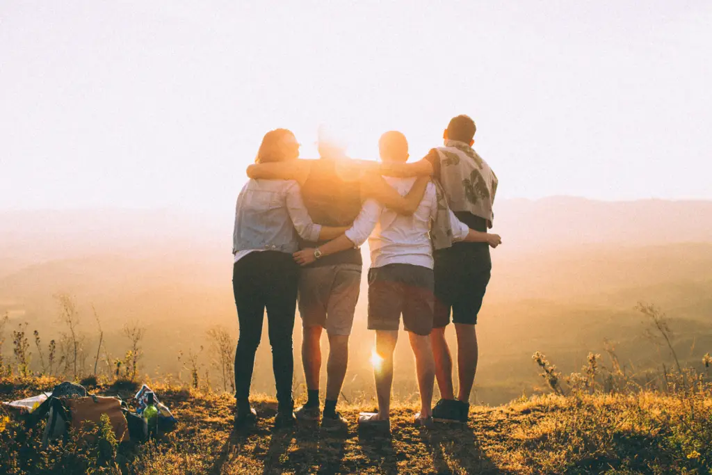 group sunset