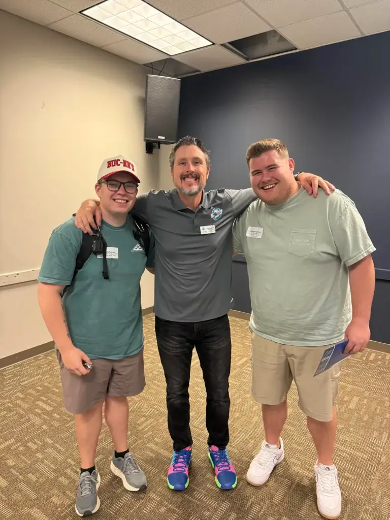 Josh Meadows with two AL Baptist Students